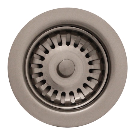 Whitehaus 3.5" Basket Strainer, Brushed Nickel RNW35-BN